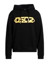 Dsquared2 Man Sweatshirt Black Size L Cotton, Elastane