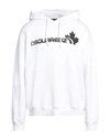 Dsquared2 Man Sweatshirt White Size Xxl Cotton, Elastane