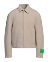 Off-white Man Jacket Sand Size 36 Virgin Wool, Polyamide In Beige