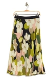 Dr2 By Daniel Rainn Pleated Floral Skirt In Blush