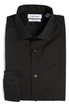Calvin Klein Lasting Color Slim Fit Dress Shirt In Black Beauty