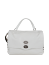 Zanellato Postina Twist Lock Small Tote Bag In White