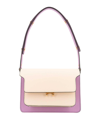 MARNI LEATHER SHOULDER BAG WITH BELLOWS DETAIL