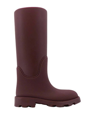 Burberry Rubber Boots In Purple