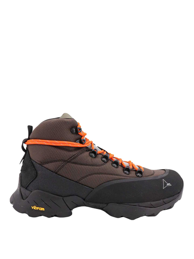 Roa Logo-print Chunky-sole Boots In Brown