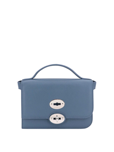 Zanellato Leather Baby Bag With Back Engraved Logo In Blue