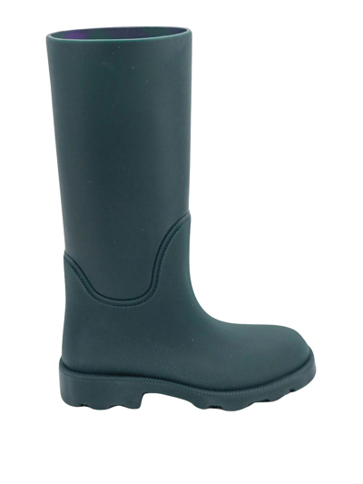 Burberry Rubber Boots In Green