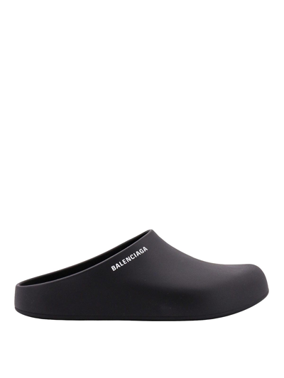 Balenciaga Rubber Mule In Black