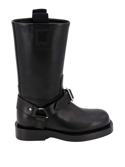 Burberry Leather Boots In Black