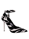 Tom Ford Padlock Zebra-print Velvet Pumps In Black