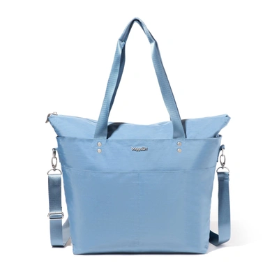 Baggallini Women's Medium Carryall Tote Bag With Crossbody Strap In Blue