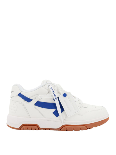 Off-white Leather Sneakers With Iconic Zip Tie In White