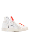 OFF-WHITE LEATHER CANVAS SNEAKERS ZIP TIE