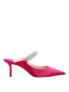 Jimmy Choo Croc-embossed Leather Bing 65 Mules In Nude & Neutrals