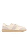 FERRAGAMO LEATHER AND SUEDE SNEAKERS