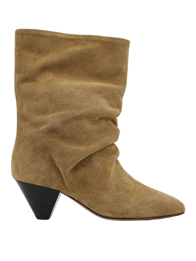 Isabel Marant Suede Ankle Boots In Brown