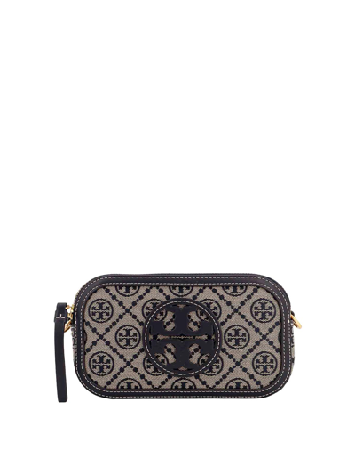 Tory Burch Fabric Leather Shoulder Bag T Monogram In Blue