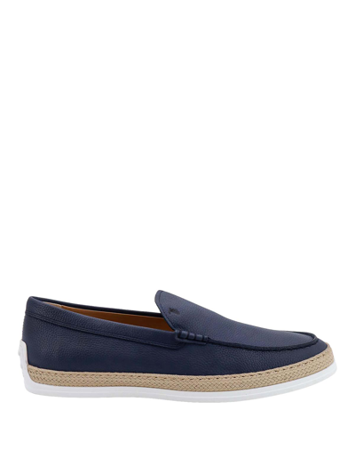 TOD'S LEATHER LOAFER WITH EGRAVED MONOGRAM