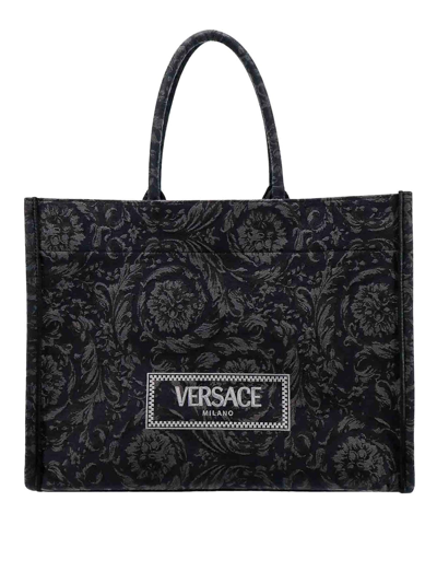 Versace Black Fabric Bag