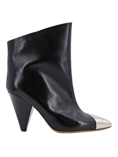 Isabel Marant Leather Ankle Boots In Black