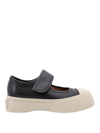 Marni Pablo Mary Jane Nappa Leather Sneakers In Black