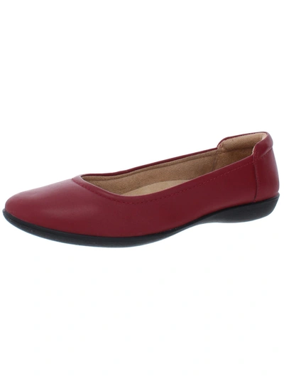 Naturalizer Flexy Womens Round Toe Ballet Flats In Red