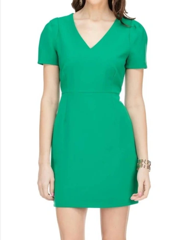 Jade V-neck Dress In Green