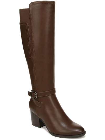 Soul Naturalizer Uptown Womens Faux Leather Wide Calf Knee-high Boots In Brown
