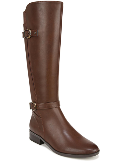 Naturalizer Sahara Womens Faux Leather Knee-high Boots In Brown