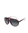 Remo Tulliani Smooth Sunglasses In Matte Burgundy Fade/ash Lens In Multi