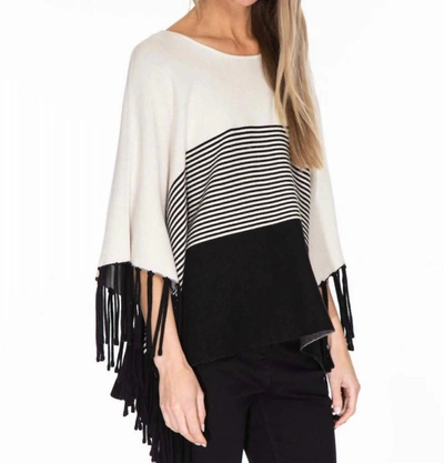 Multiples Day Dreaming Poncho Sweater In Winter White