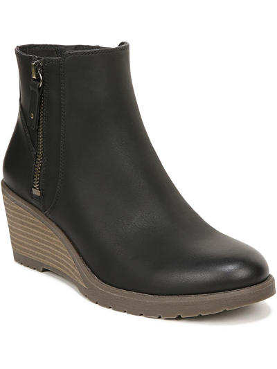 Dr. Scholl's Shoes Chloe Womens Wedge Boots In Black