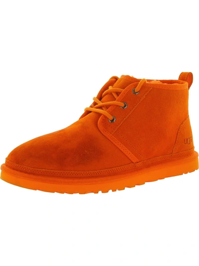 Ugg Neumel Mens Suede Casual Chukka Boots In Orange