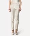 Forte Forte Cotton Viscose Velvet High Waist Pants In Ivory In Multi