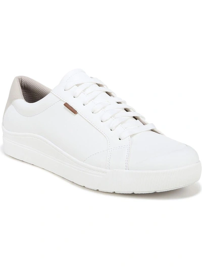 Dr. Scholl's Shoes Time Off Men Mens Faux Leather Lace-up Casual And Fashion Sneakers In White