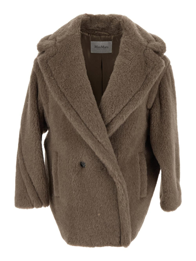 Max Mara Espero Teddy Short Coat In Brown