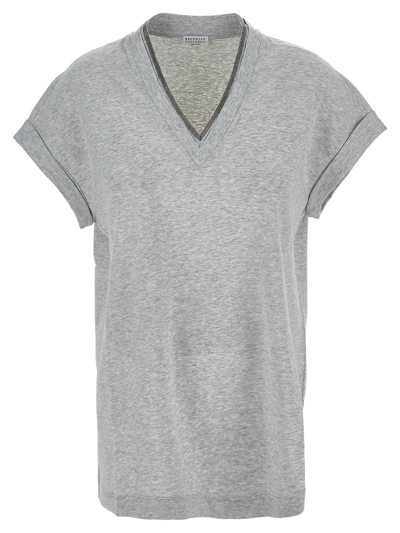 Brunello Cucinelli Cotton T-shirt In Grey