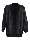 Max Mara Estonia Open-front Wool Cardigan In Black