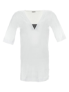 Brunello Cucinelli Monili Band Jersey T-shirt In White