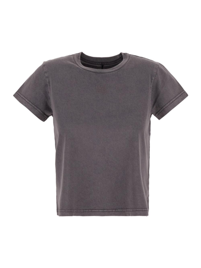 Alexander Wang T Cotton T-shirt In Grey