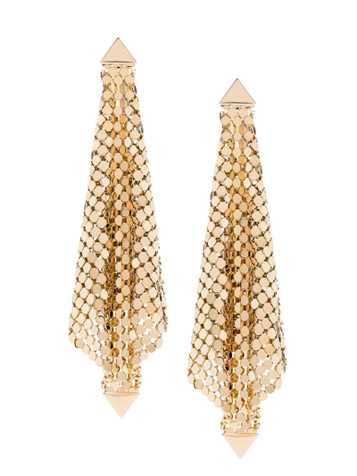 Rabanne Women's Gold Chainmail Drop Earrings