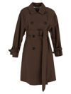 Max Mara The Cube Titrench Trench In Brown