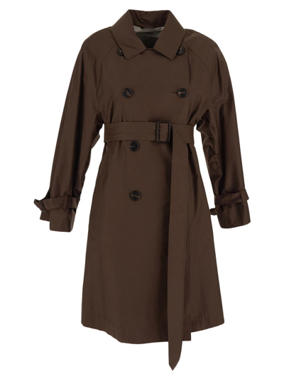 Max Mara The Cube Titrench Trench In Brown