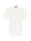 Carhartt Chase Cotton Piqué Polo Shirt In White