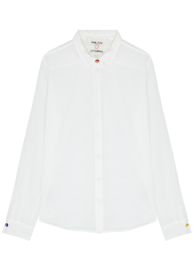 Forte Forte Forte_forte Semi-sheer Cotton-blend Shirt In White