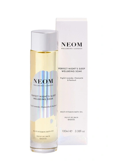 Neom Wellbeing Perfect Night's Sleep Wellbeing Soak Multi-vitamin Bath Oil 100ml In White