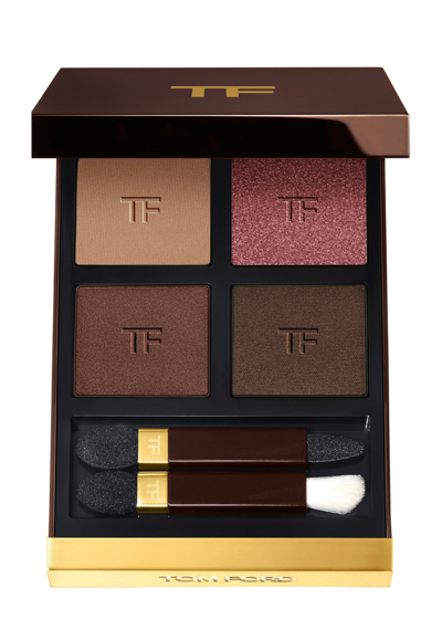 Tom Ford Eye Color Quad Crème, Ember Bronze, Eyeshadow, Velvet-soft, Classic Smoky Eye, Purples And In White
