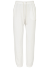 Moncler Cotton Fleece Track Pants With Elastic Cuffs In White