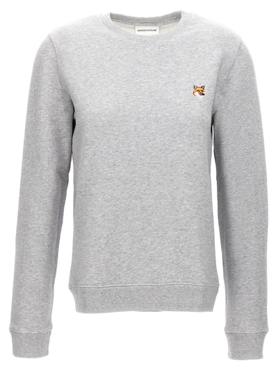 Maison Kitsuné Fox Patch Sweatshirt In Grey