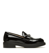 La Canadienne Celine Crinkle Leather Loafer In Black